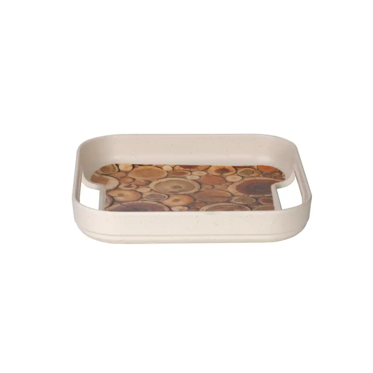 Rustic Rings Melamine Oracle Tray Set | 3-Piece Serving Collection