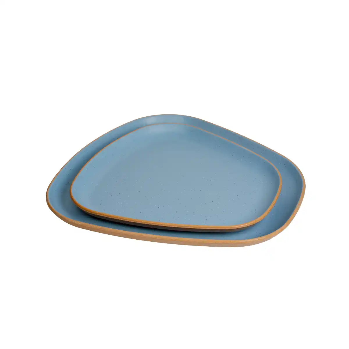 Dual Aqua Melamine Trinity Platter | 8.5