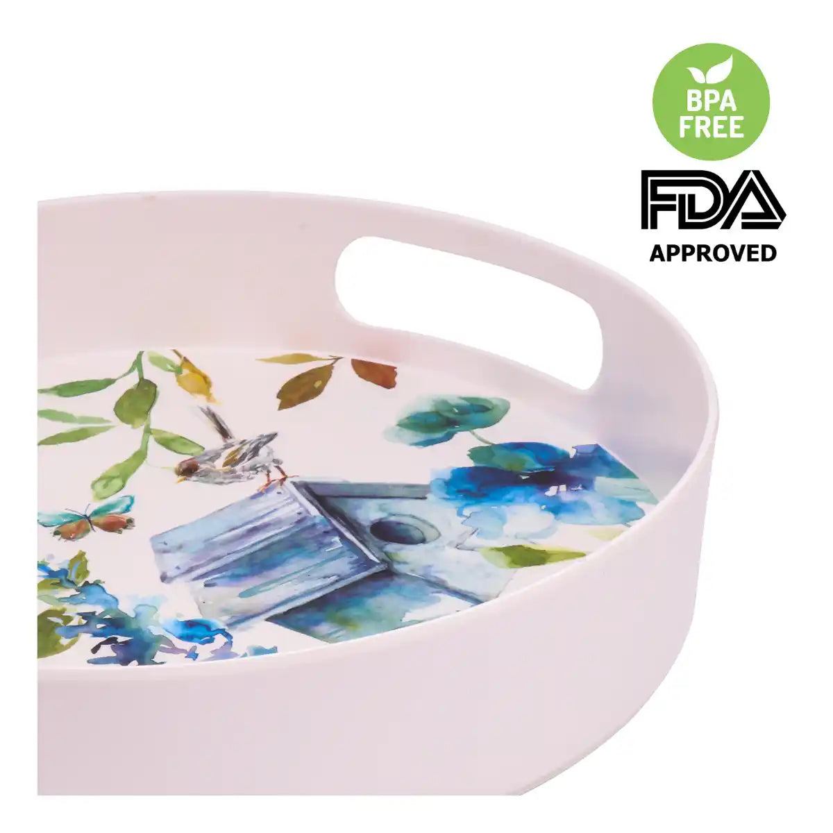 Round Melamine Oriental Tray | Nature Series – 100% Food Safe