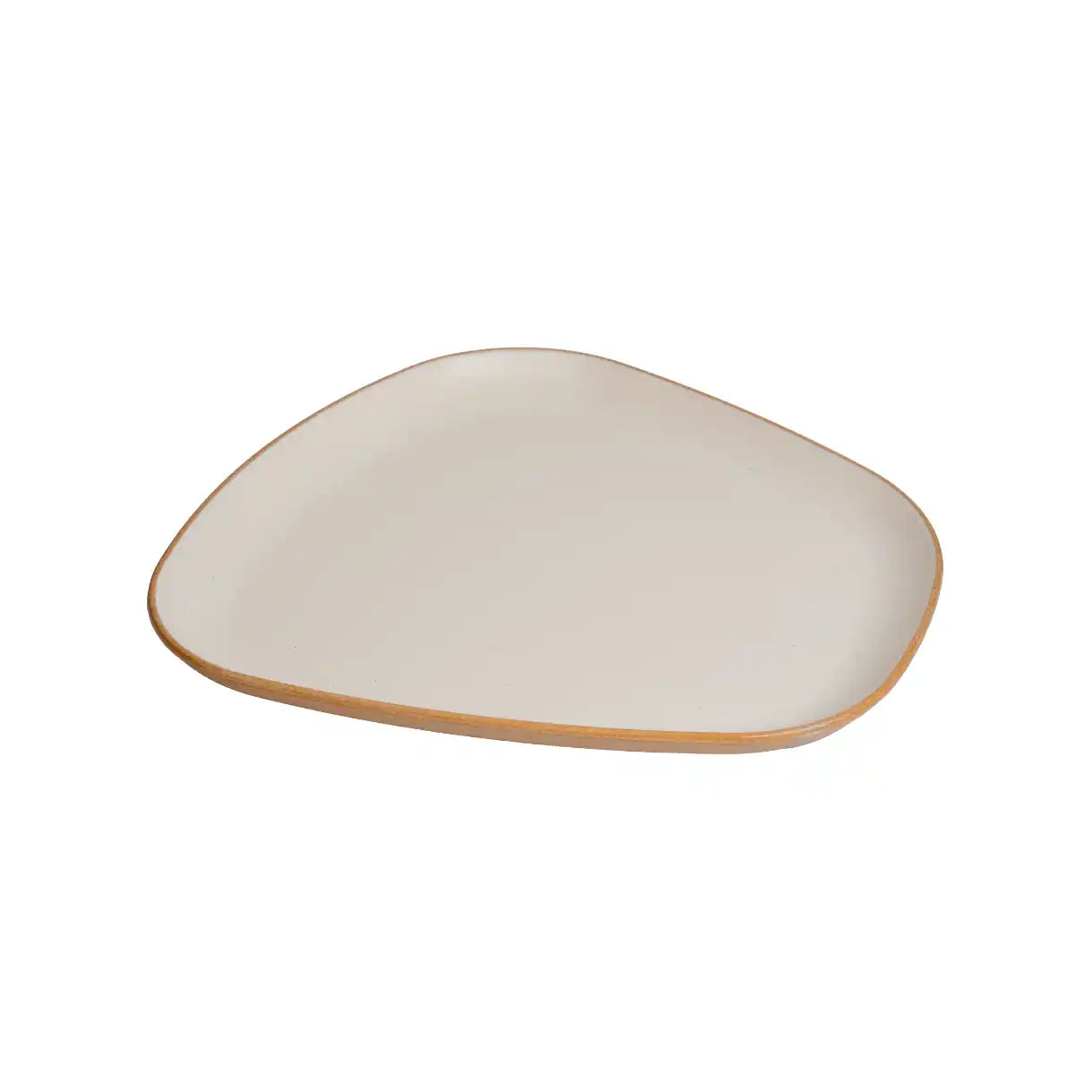 Dual Cream Melamine Trinity Platter | 11.5