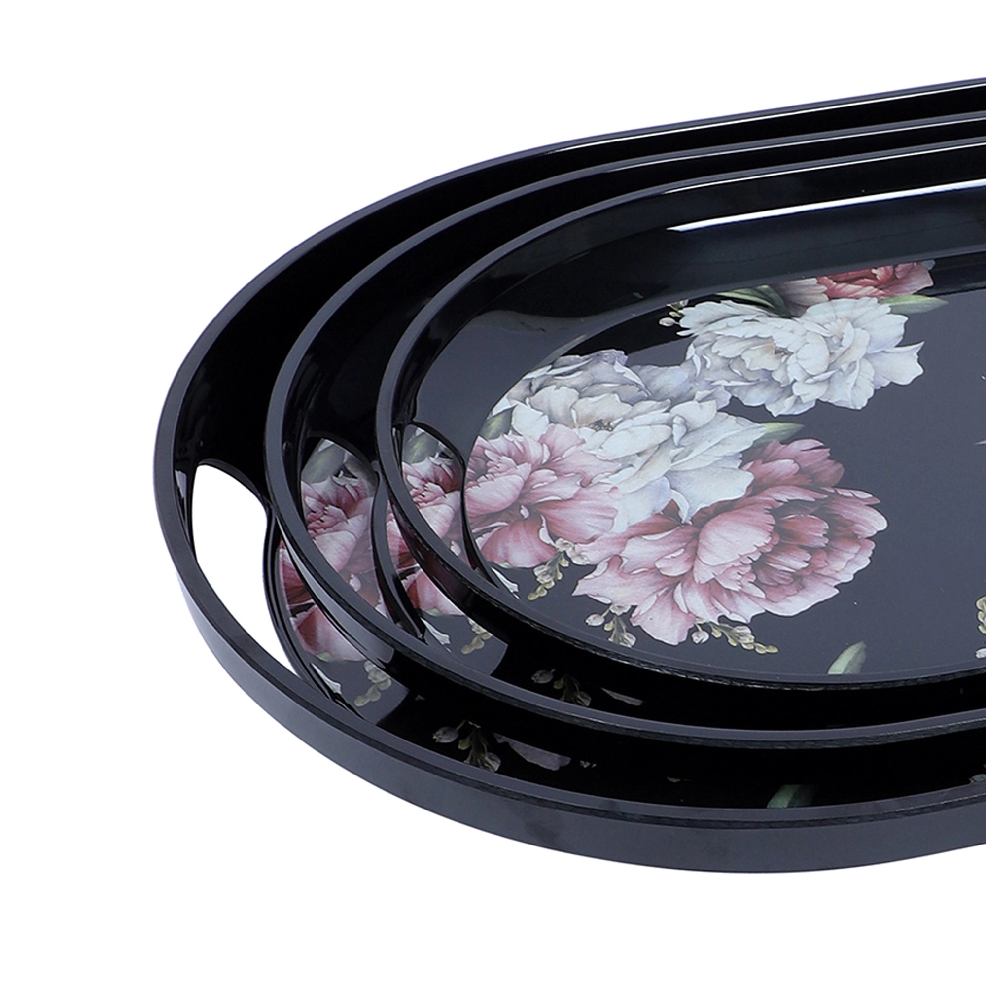 Stehlen Set of 3 Slant tray, Pure melamine, QUEEN ROSE