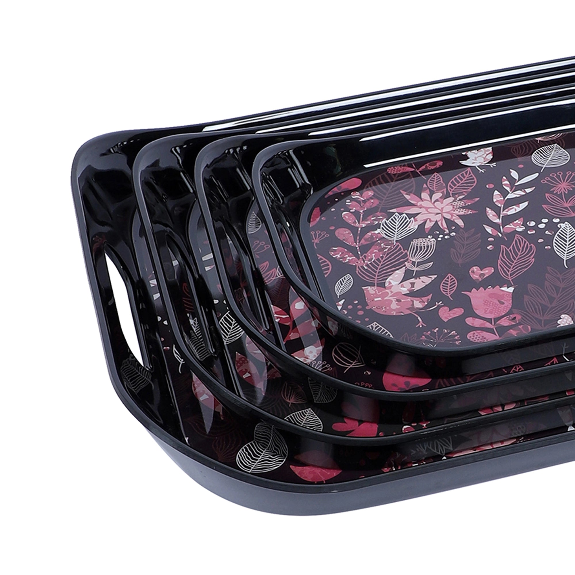 Stehlen Set of 3 Era tray, Pure melamine, PINK LILY