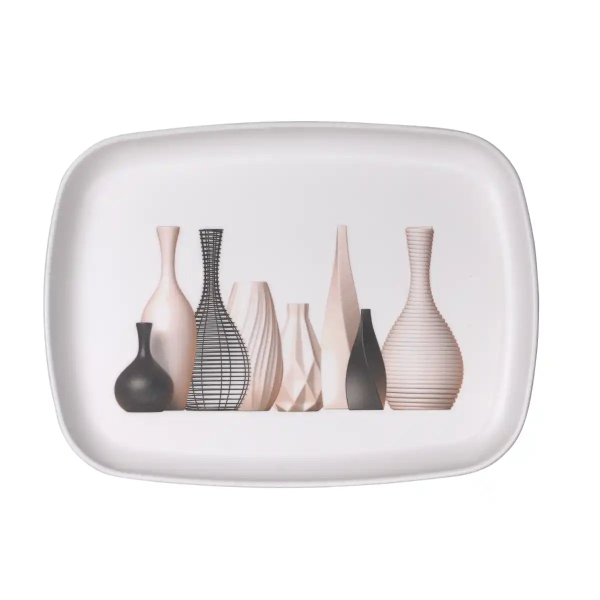 Clay Whisper Melamine Comfort Tray Set | 3-Piece Serving Collection
