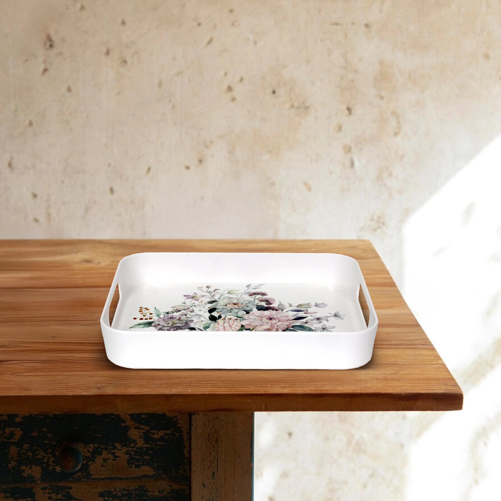 Stehlen 100% Pure melamine Block Tray - Royal Bud