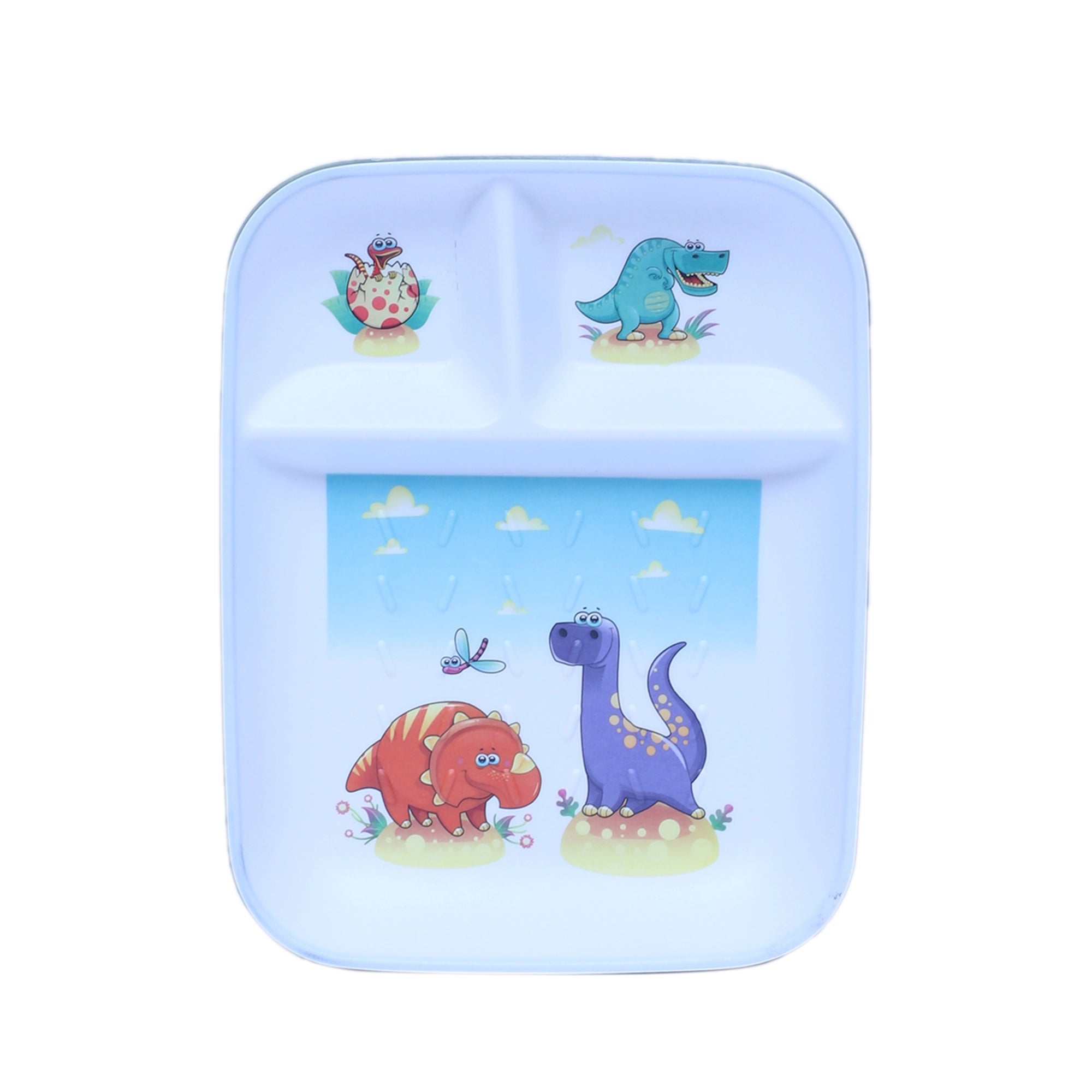 Stehlen kids toast plate, Pure melamine, HAPPY DINO