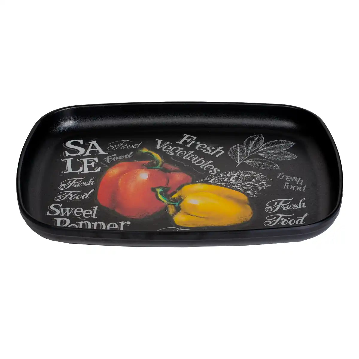 Fresh Pepper Melamine Comfort Tray Set | 3-Piece Serving Collection