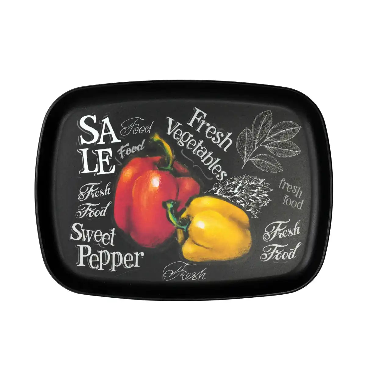 Fresh Pepper Melamine Comfort Tray Set | 3-Piece Serving Collection