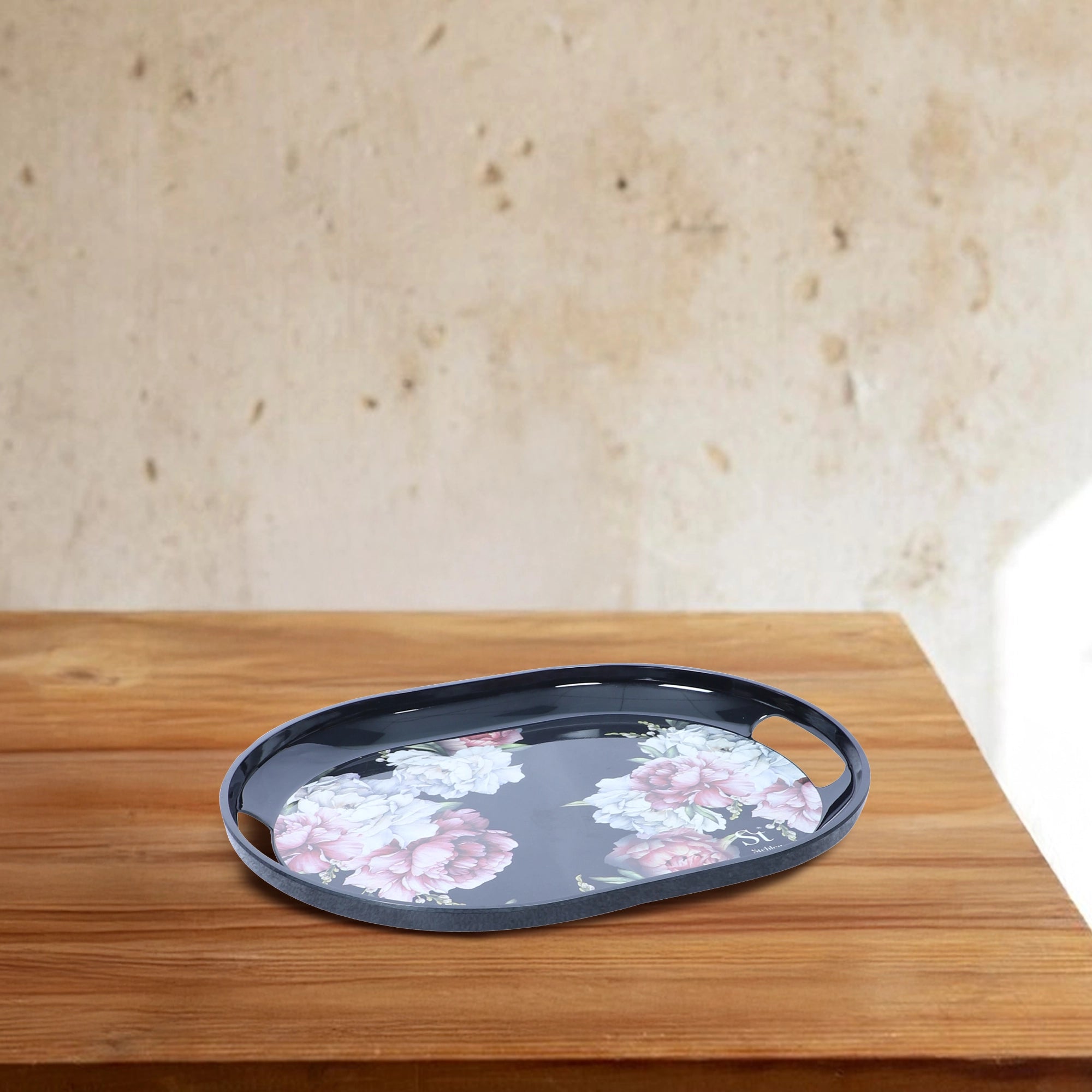 Stehlen Set of 3 Slant tray, Pure melamine, QUEEN ROSE