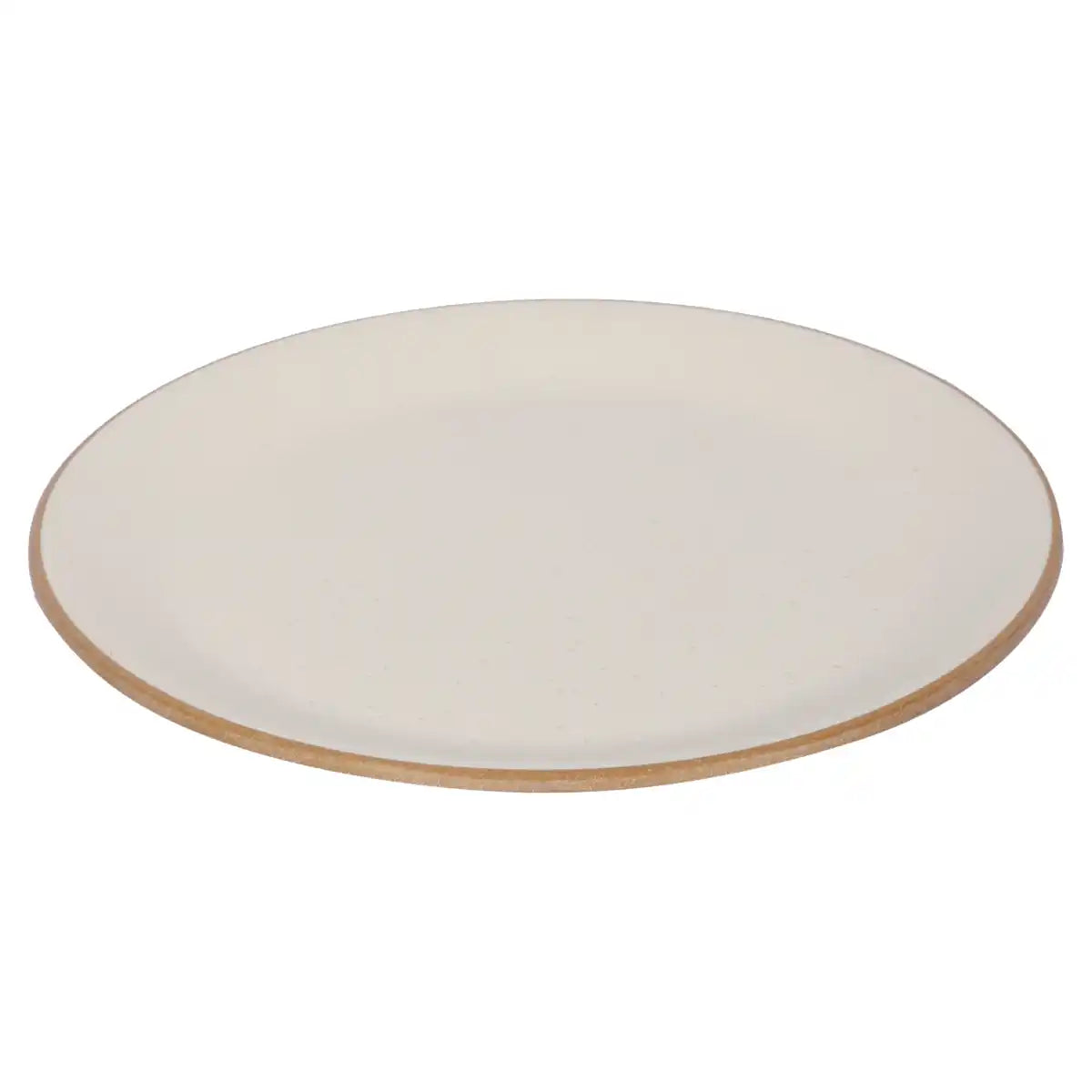 Dual Cream Melamine Dinner Plate Set of 6 | 7.5