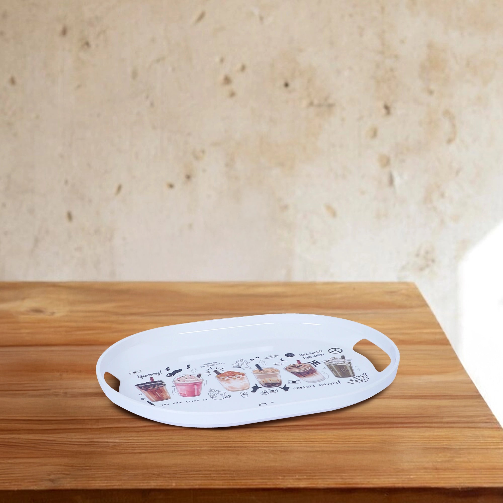 Stehlen Set of 3 Slant tray, Pure melamine, BUBBLE TEA