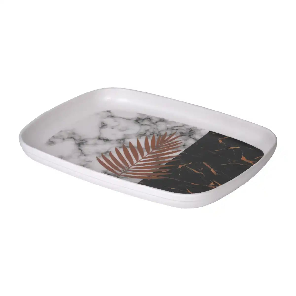 Palm Royale Melamine Comfort Tray Set | 3-Piece Serving Collection