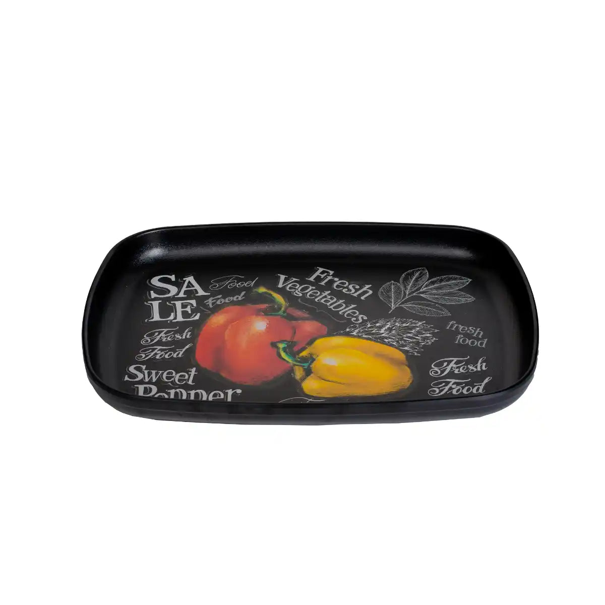 Rectangular Melamine Fresh Pepper Tray | Kitchen Series – 100% Food Safe