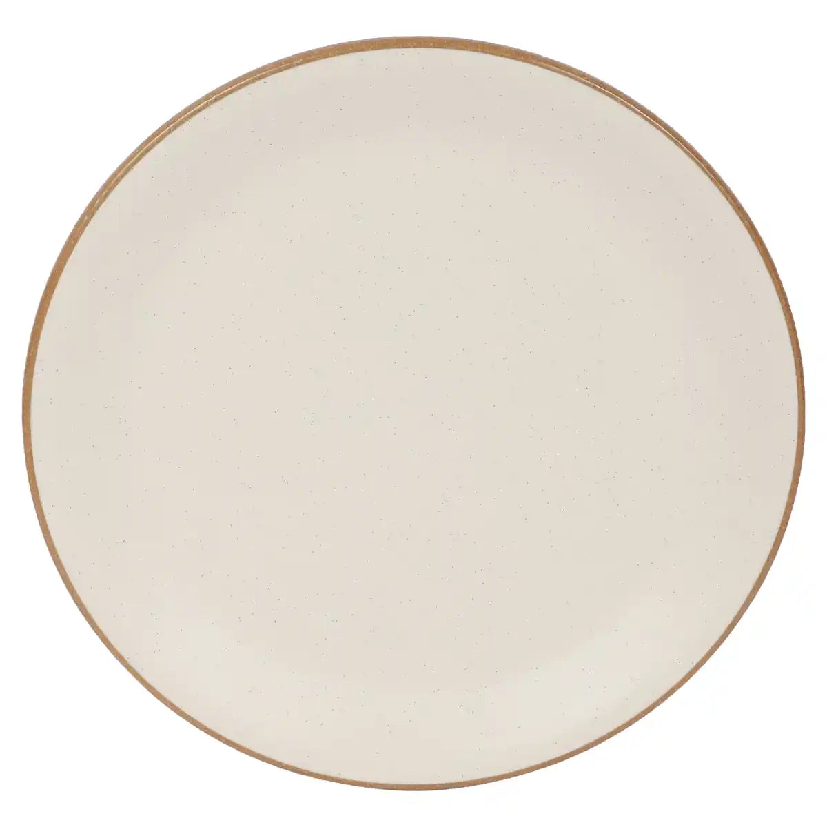 Dual Cream Melamine Dinner Plate Set of 6 | 7.5