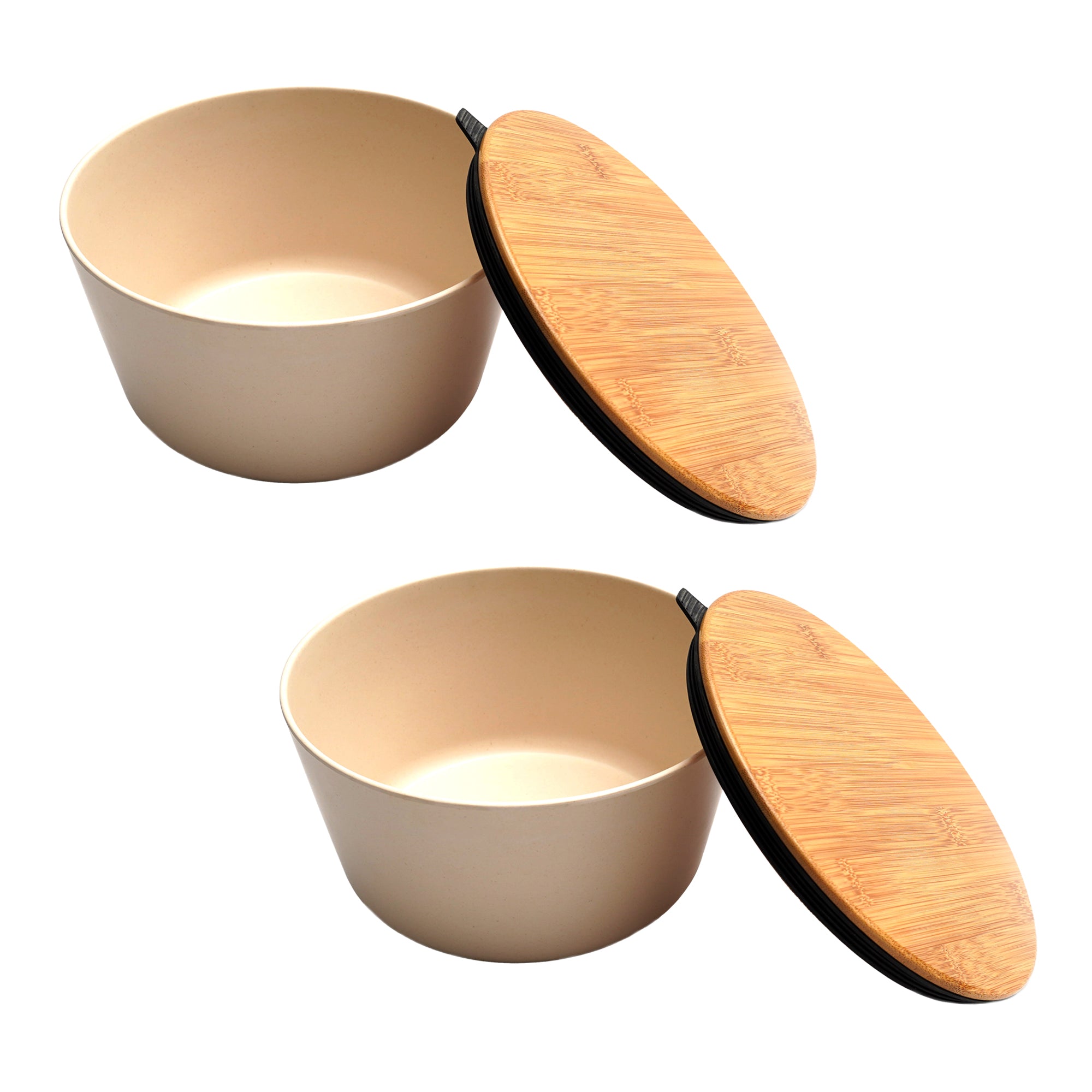 Stehlen 100% Pure melamine Wooden Jars- Beige