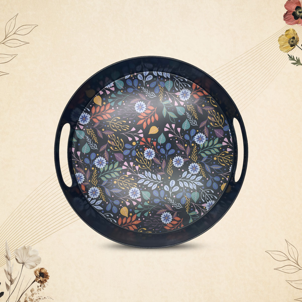 Stehlen 100% Pure melamine Oriental Tray- Cherry Blossom