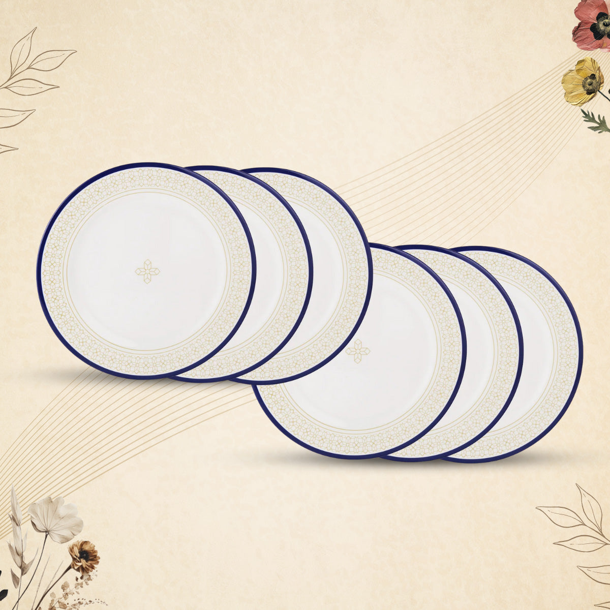 Stehlen Dinnerware, Pure melamine, Vintage, 6 Piece Dinner Plate,  Kitchen Set for home- Cubic Yellow