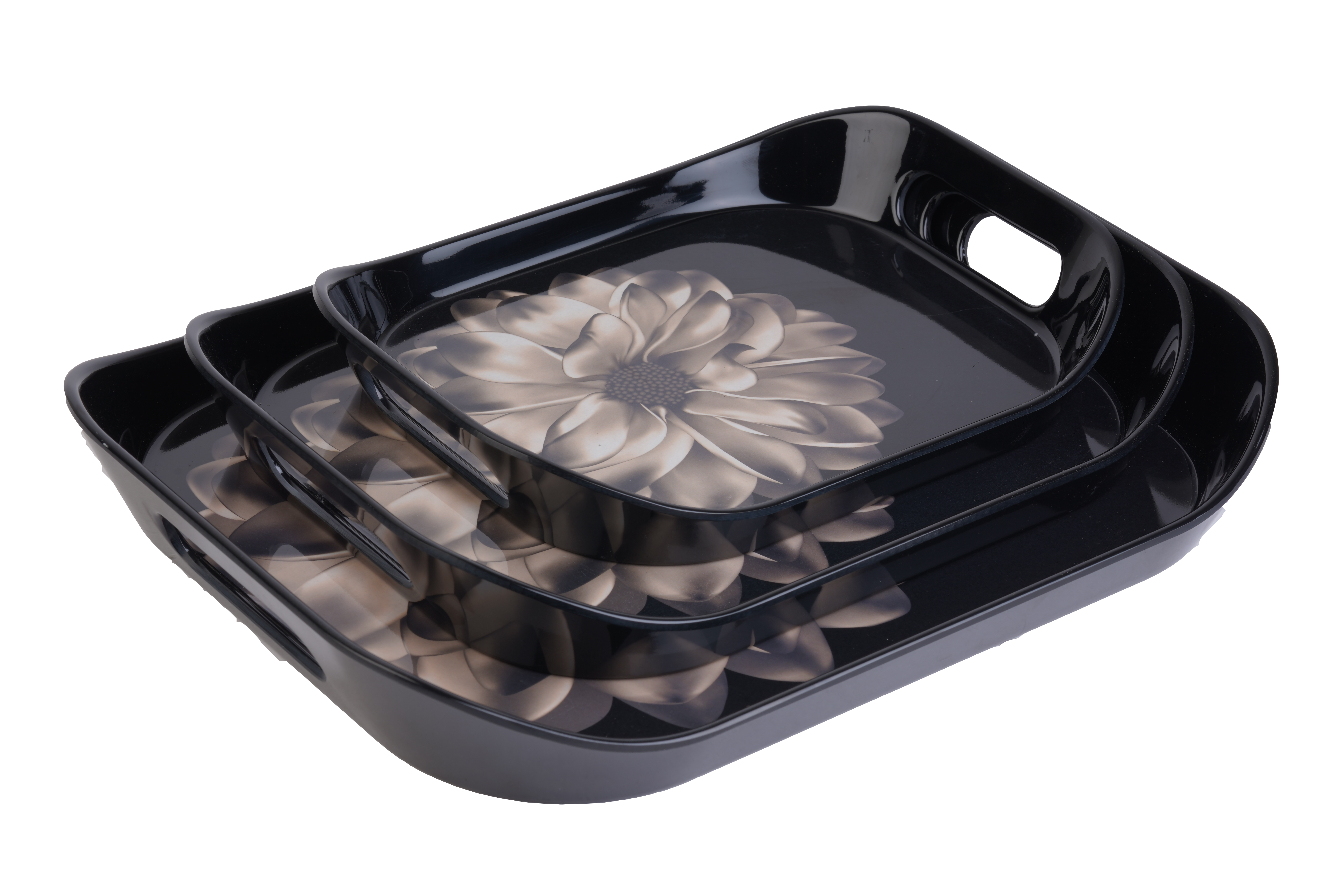 Stehlen 100% Pure melamine Era Tray - Set of 3  BLOSSOM