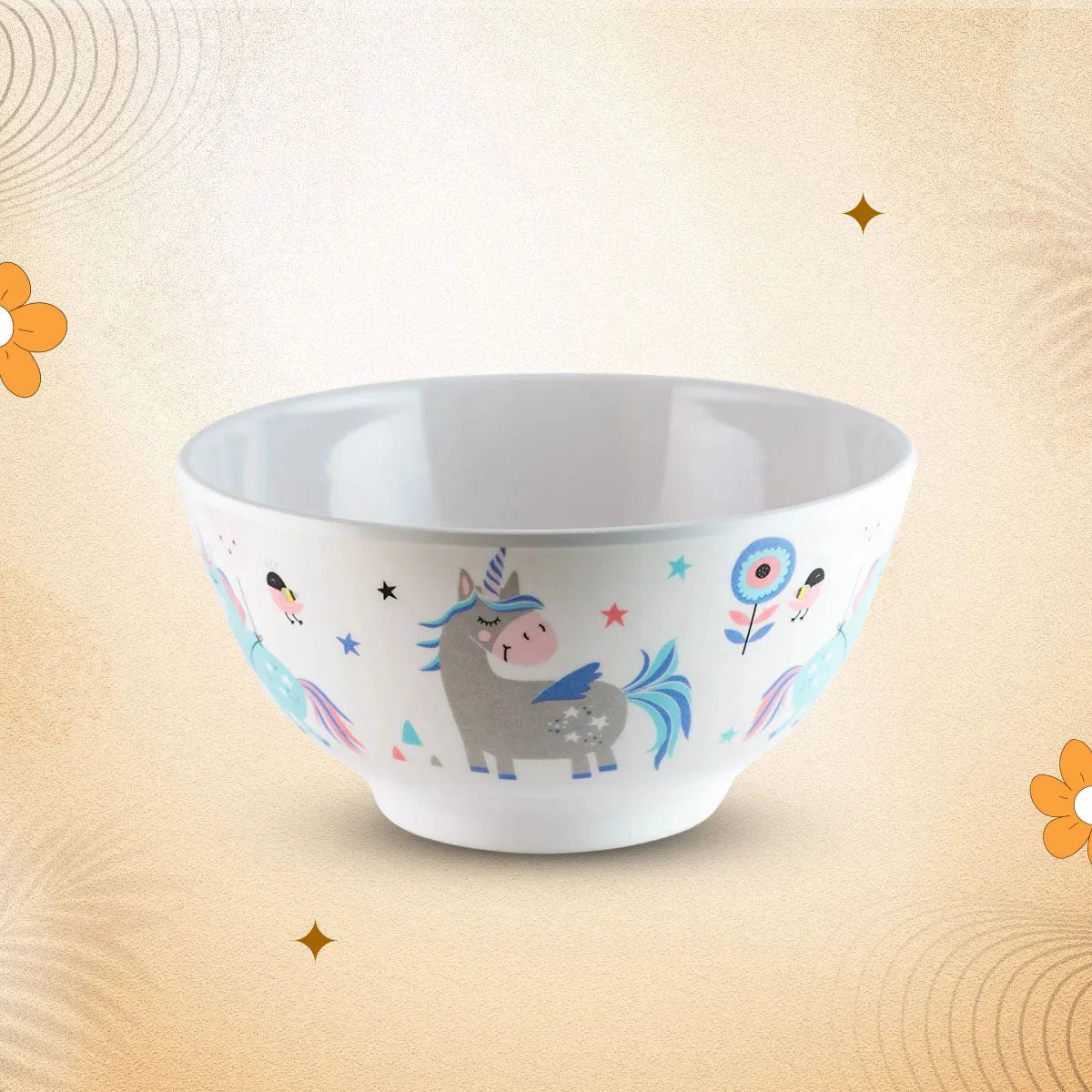 Stehlen Kids Dinnerware Bowl-Blue Unicorn