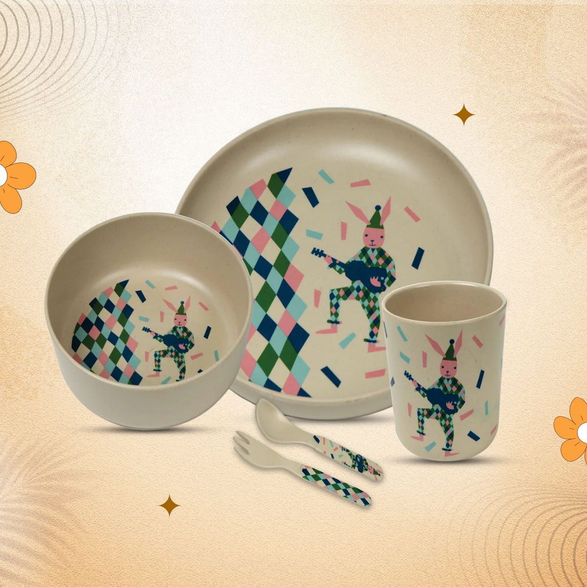 Stehlen set of 5 pcs kids feeding set, Pure melamine, GALA LAND