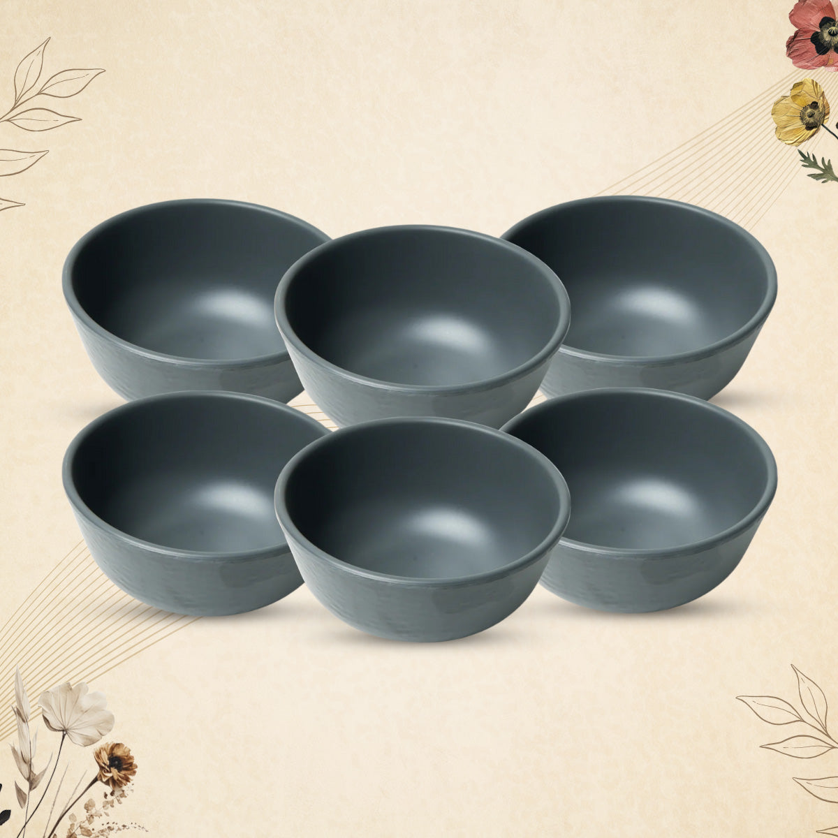 Stehlen Donna Hammered Dinnerware, Pure melamine, Kitchen Set for home- GRAY