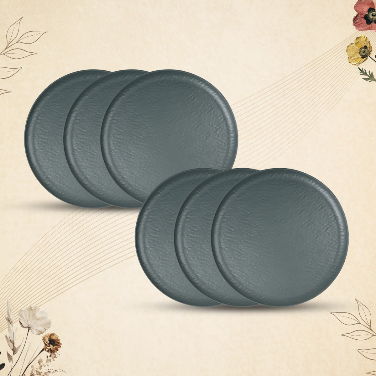 Stehlen Donna Hammered Dinnerware, Pure melamine, Kitchen Set for home- Gray