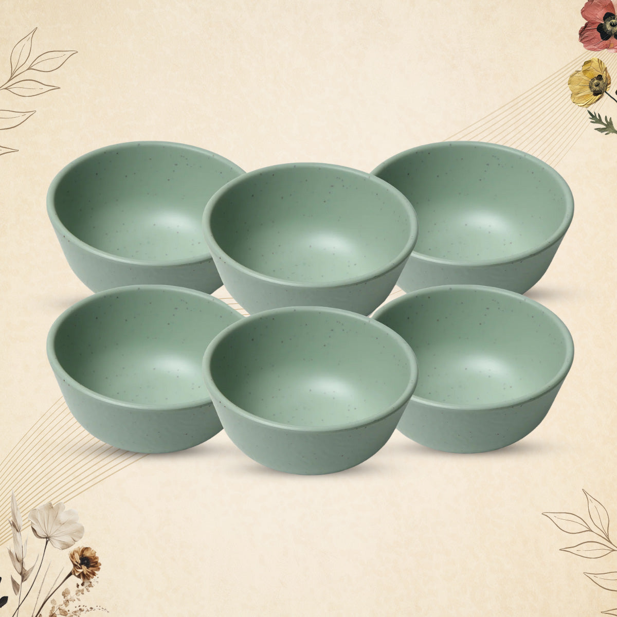 Stehlen Donna Hammered Dinnerware, Pure melamine, Kitchen Set for home- Green Dot