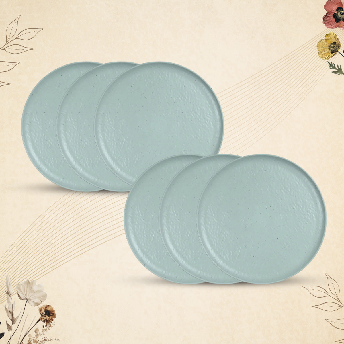 Stehlen Donna Hammered Dinnerware, Pure melamine,  Kitchen Set for home- Green dot