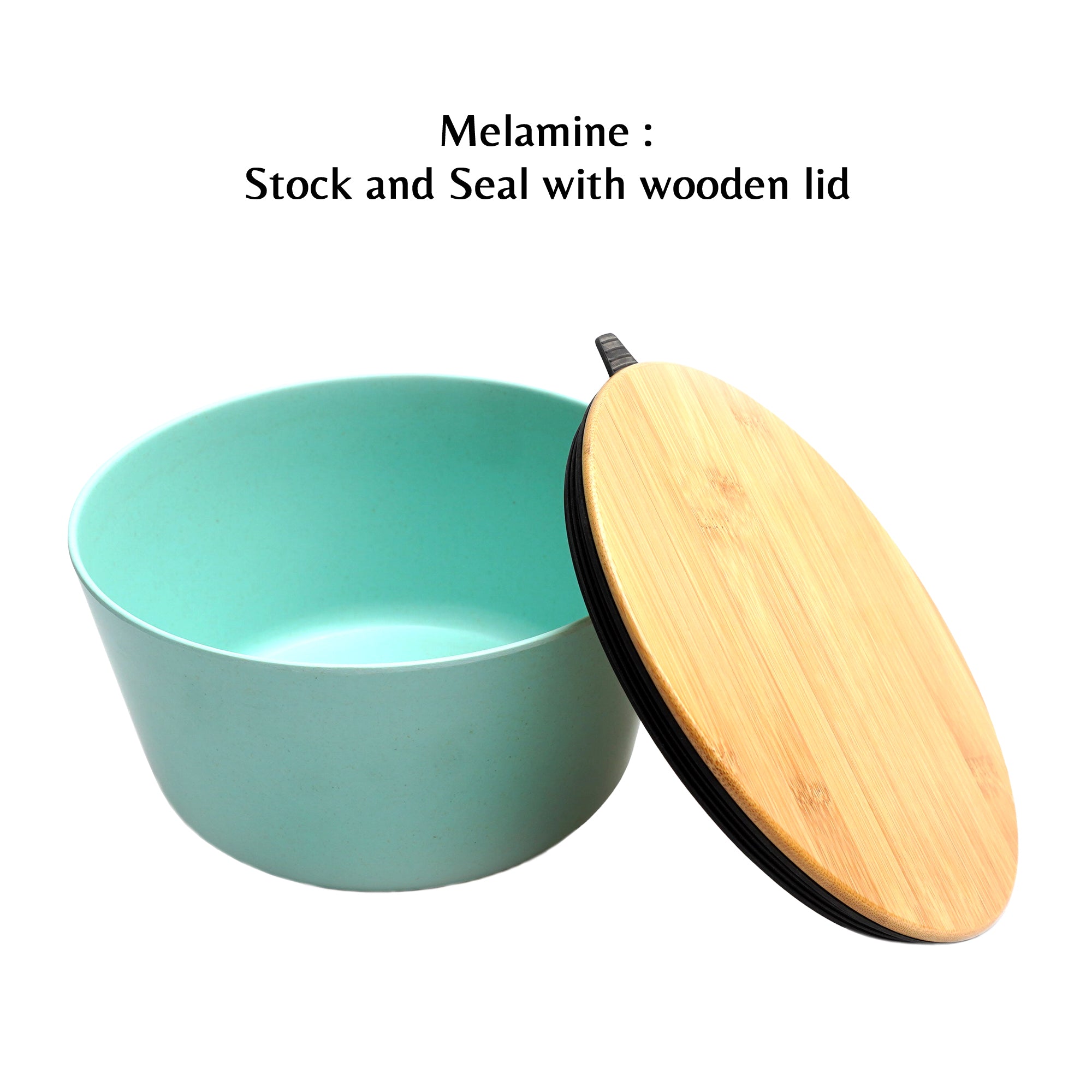 Stehlen 100% Pure melamine Wooden Jars- Light Green