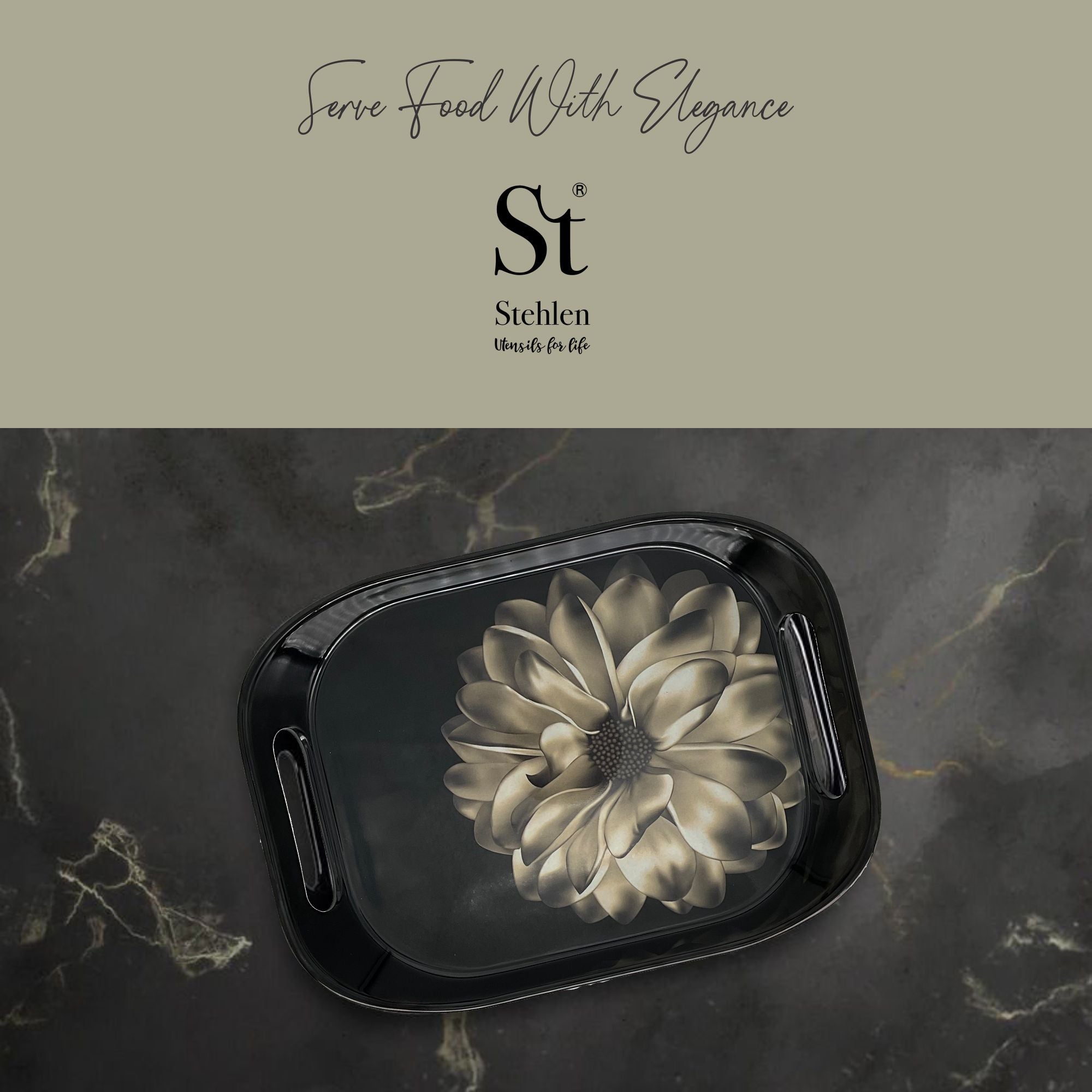 Stehlen 100% Pure melamine Era Tray - BLOSSOM