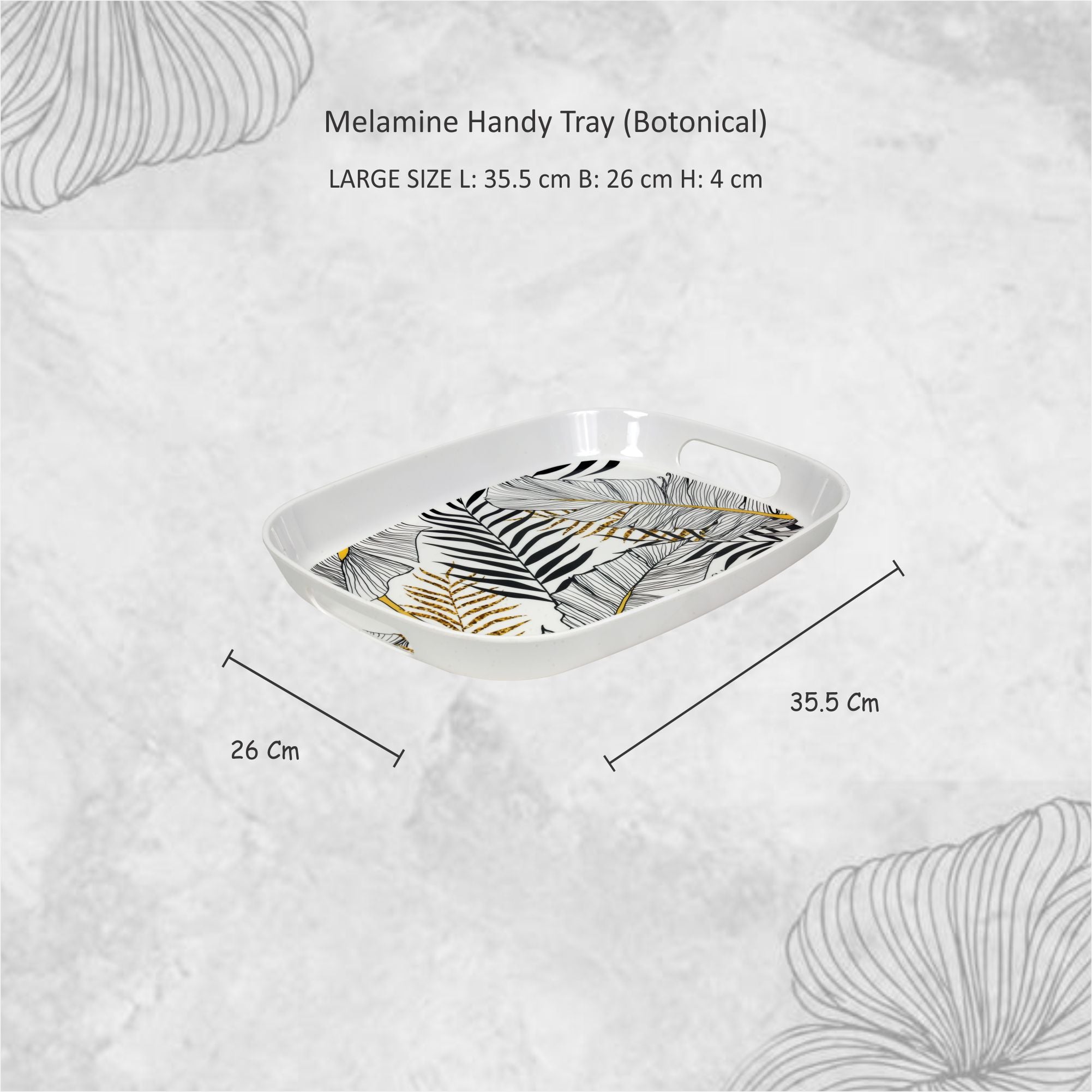 Stehlen 100% Pure melamine Handy Tray- Botanical