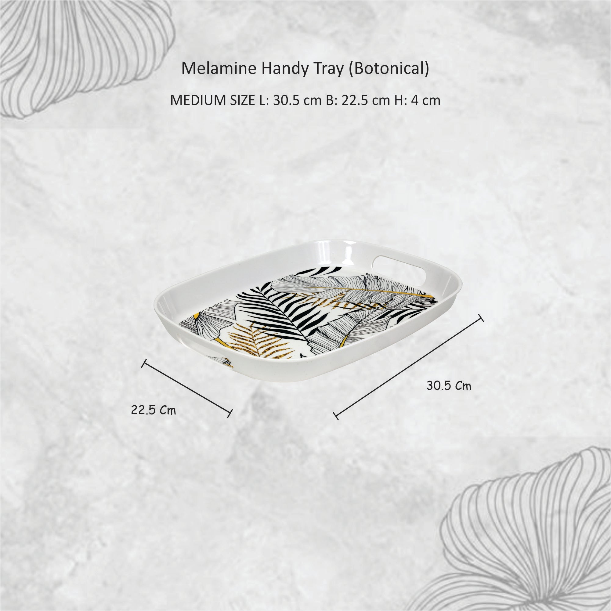 Stehlen 100% Pure melamine Handy Tray- Botanical
