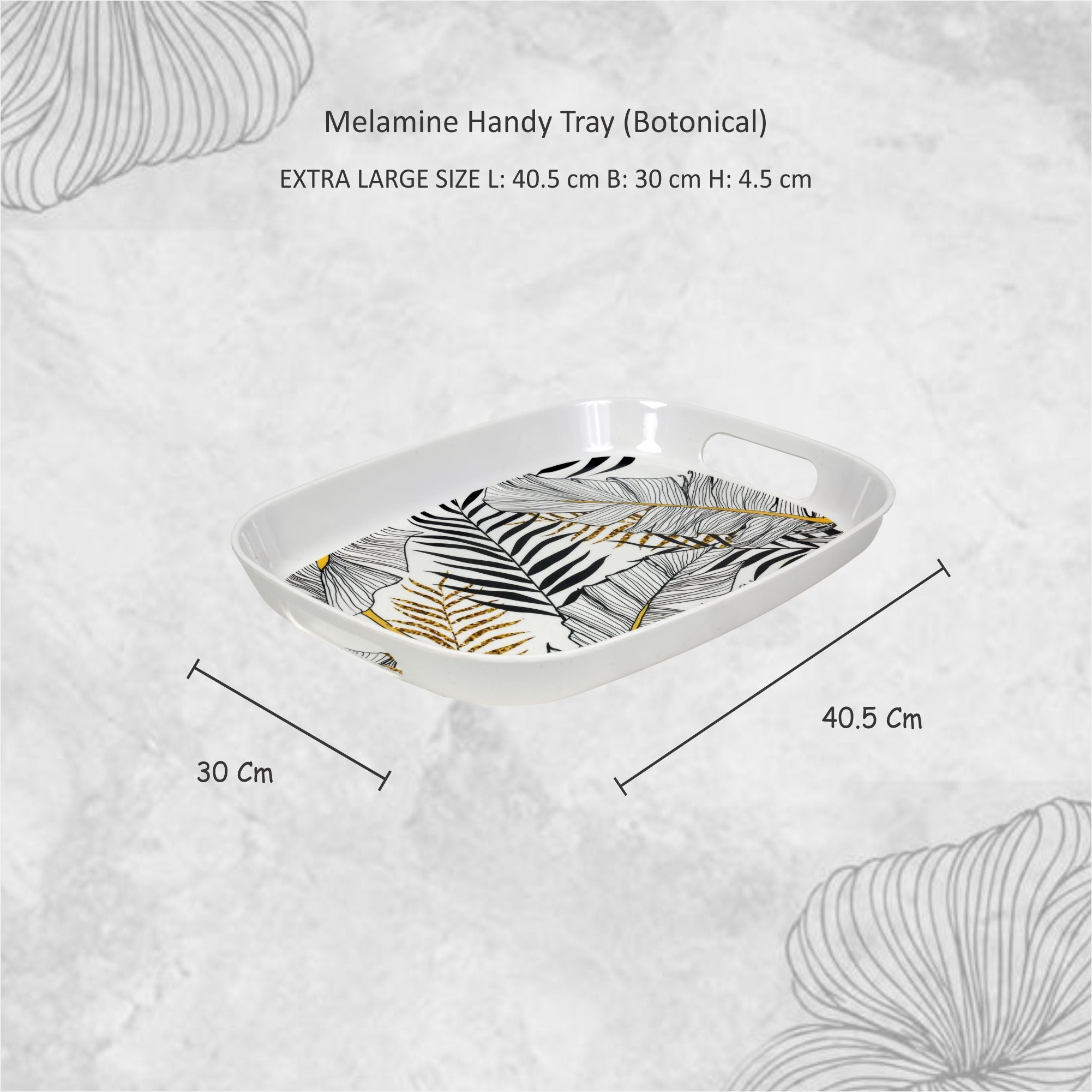 Stehlen 100% Pure melamine Handy Tray- Botanical