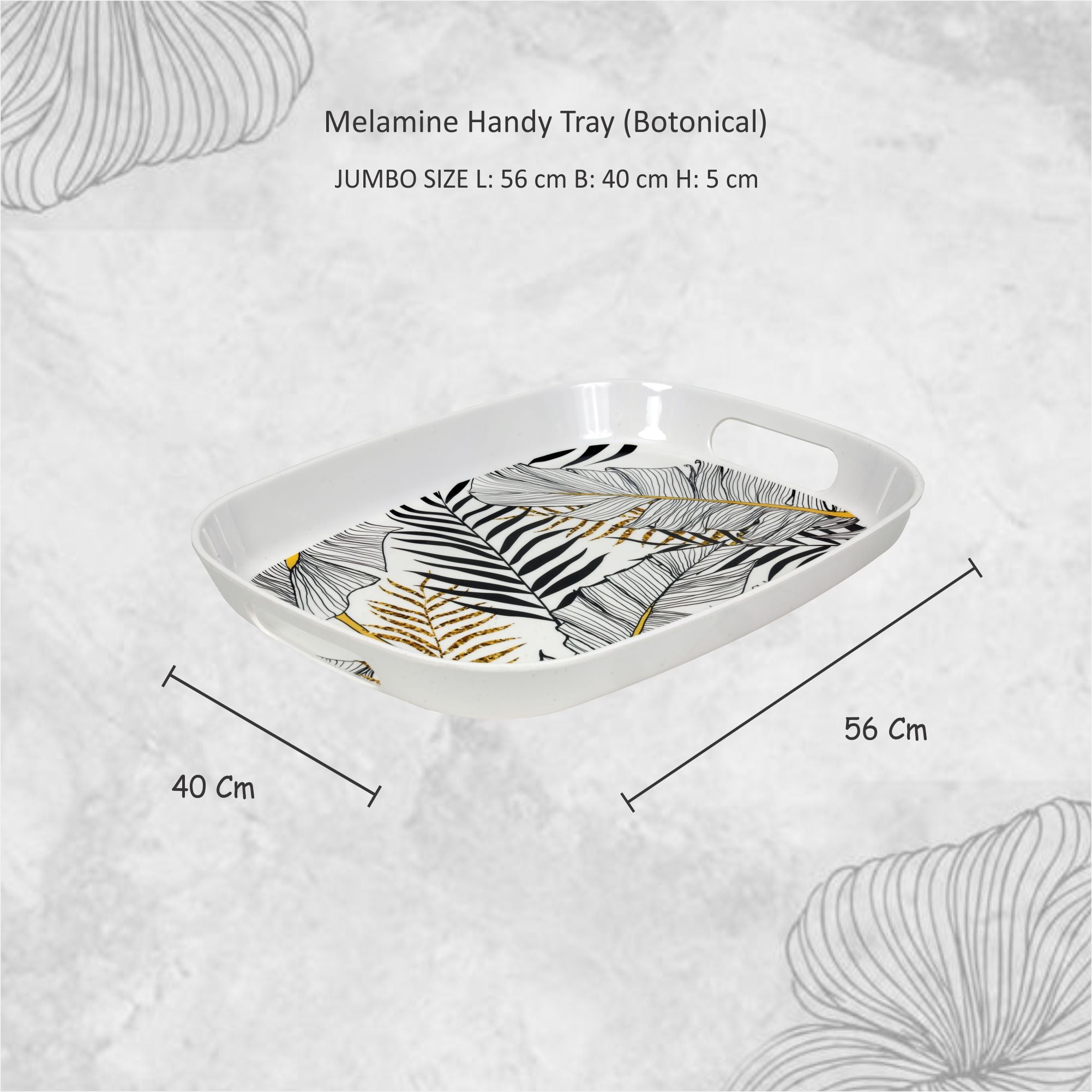 Stehlen 100% Pure melamine Handy Tray- Botanical