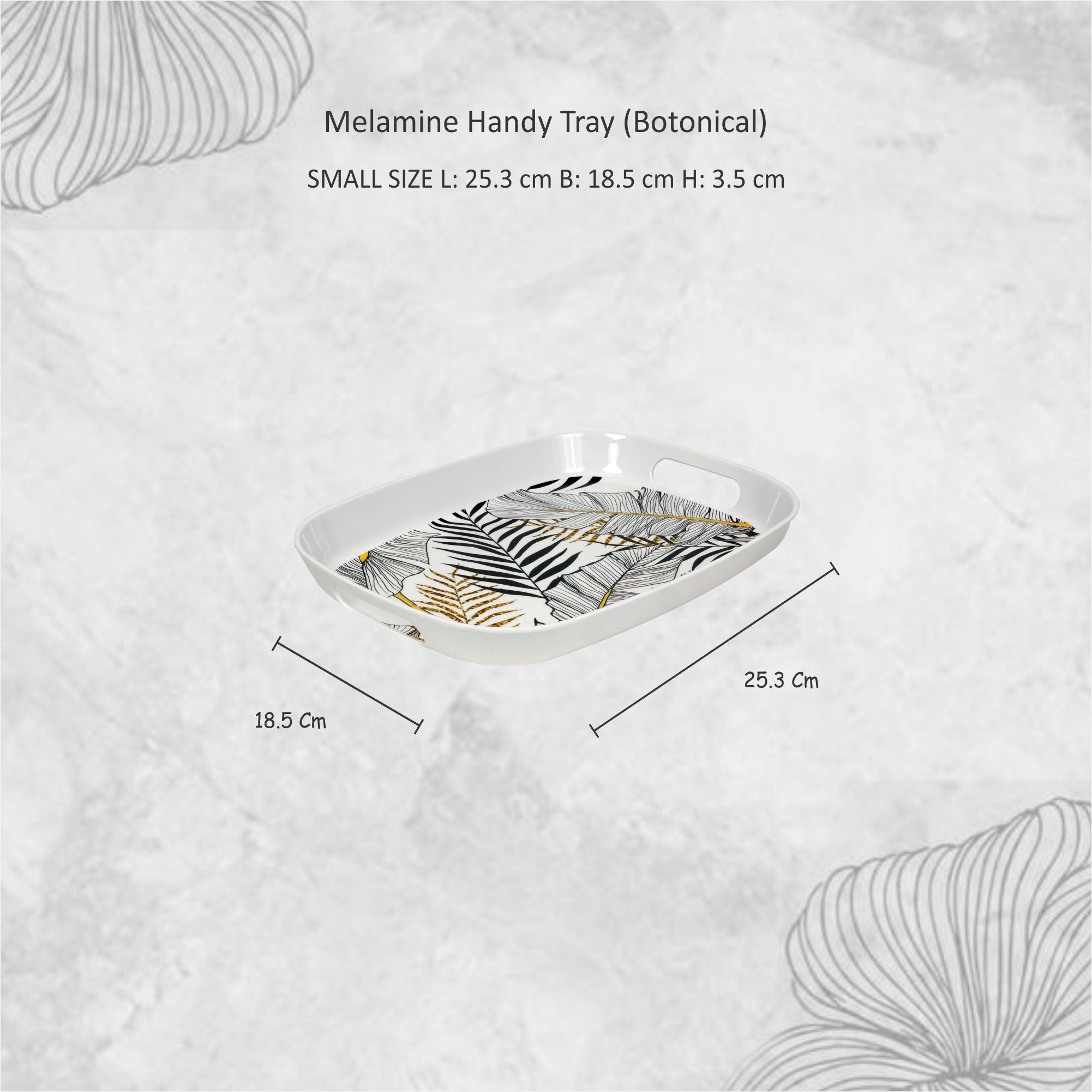 Stehlen 100% Pure melamine Handy Tray- Botanical