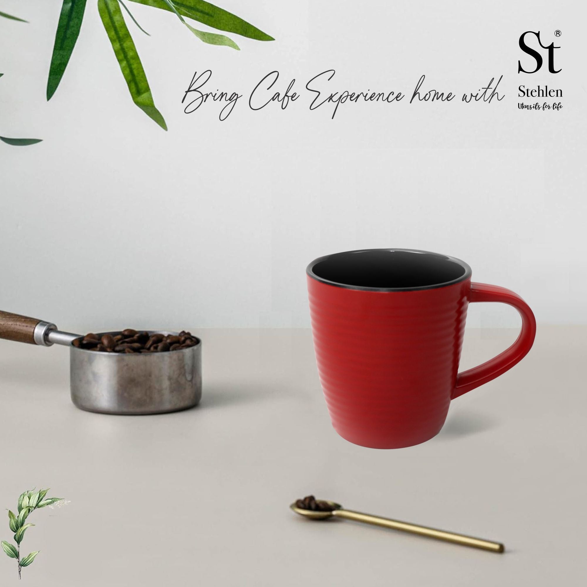 Stehlen 100% Pure melamine Tea Mugs- Red