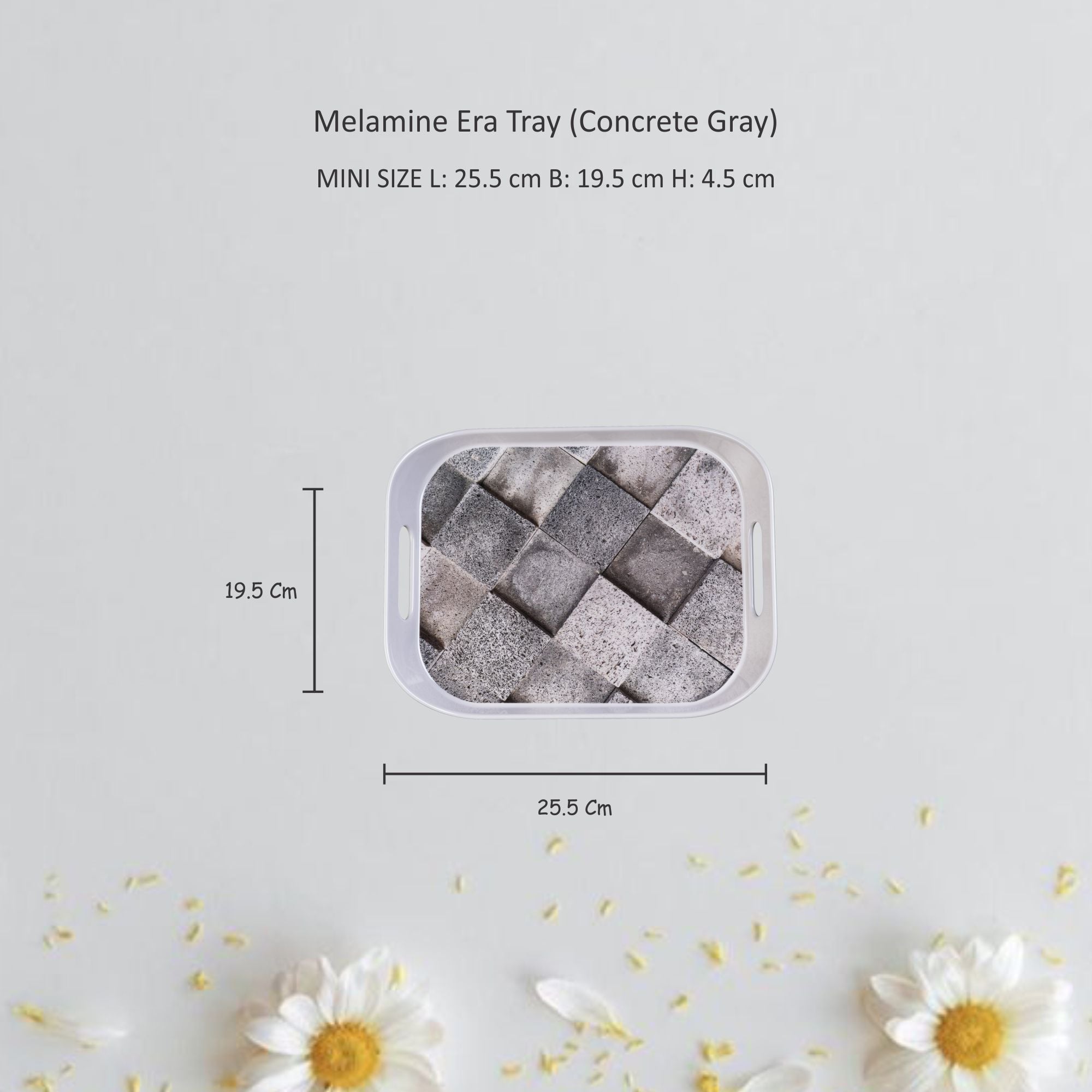 Stehlen 100% Pure melamine Era Tray - CONCRETE