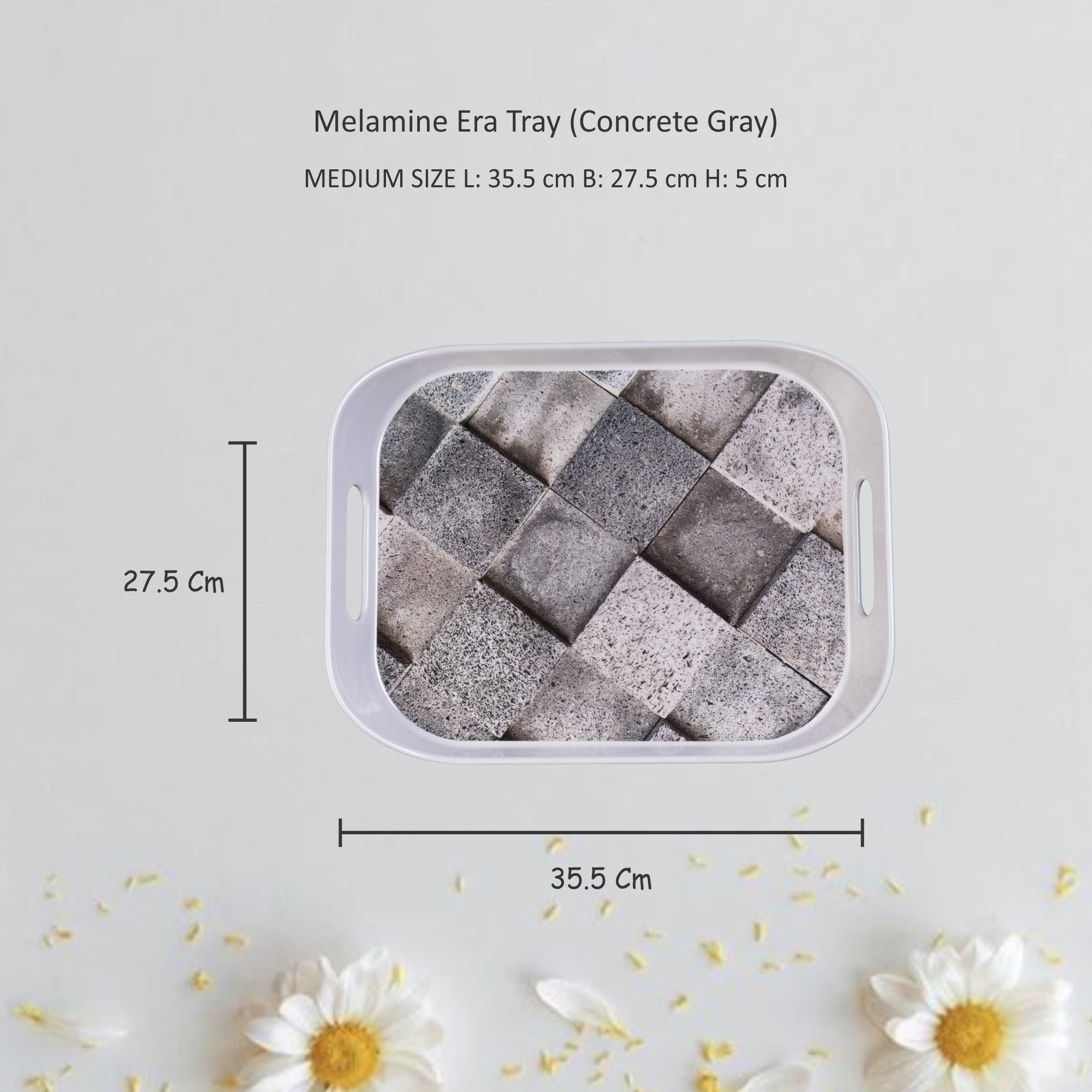 Stehlen 100% Pure melamine Era Tray - CONCRETE