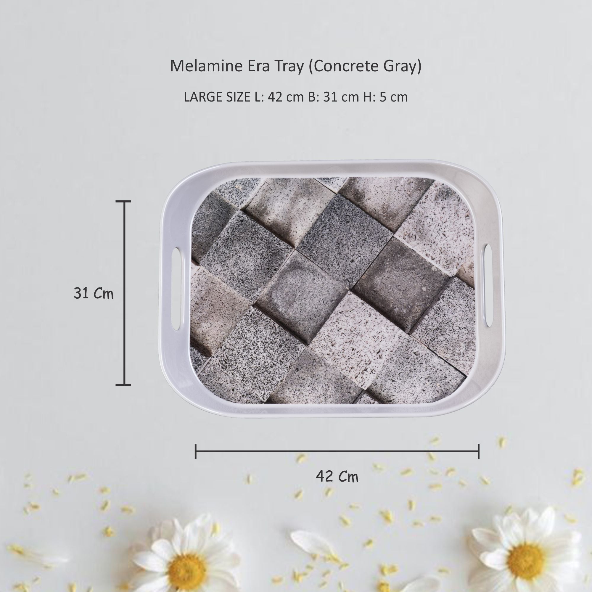 Stehlen 100% Pure melamine Era Tray - CONCRETE