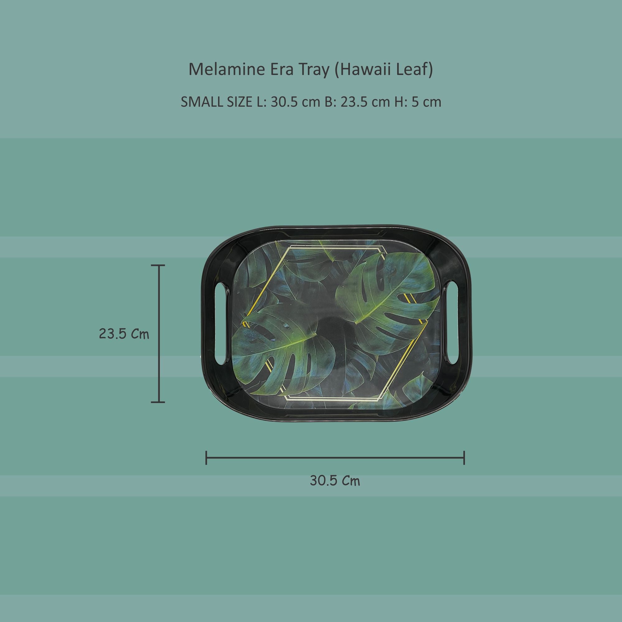 Stehlen 100% Pure melamine Era Tray - HAWAII LEAF