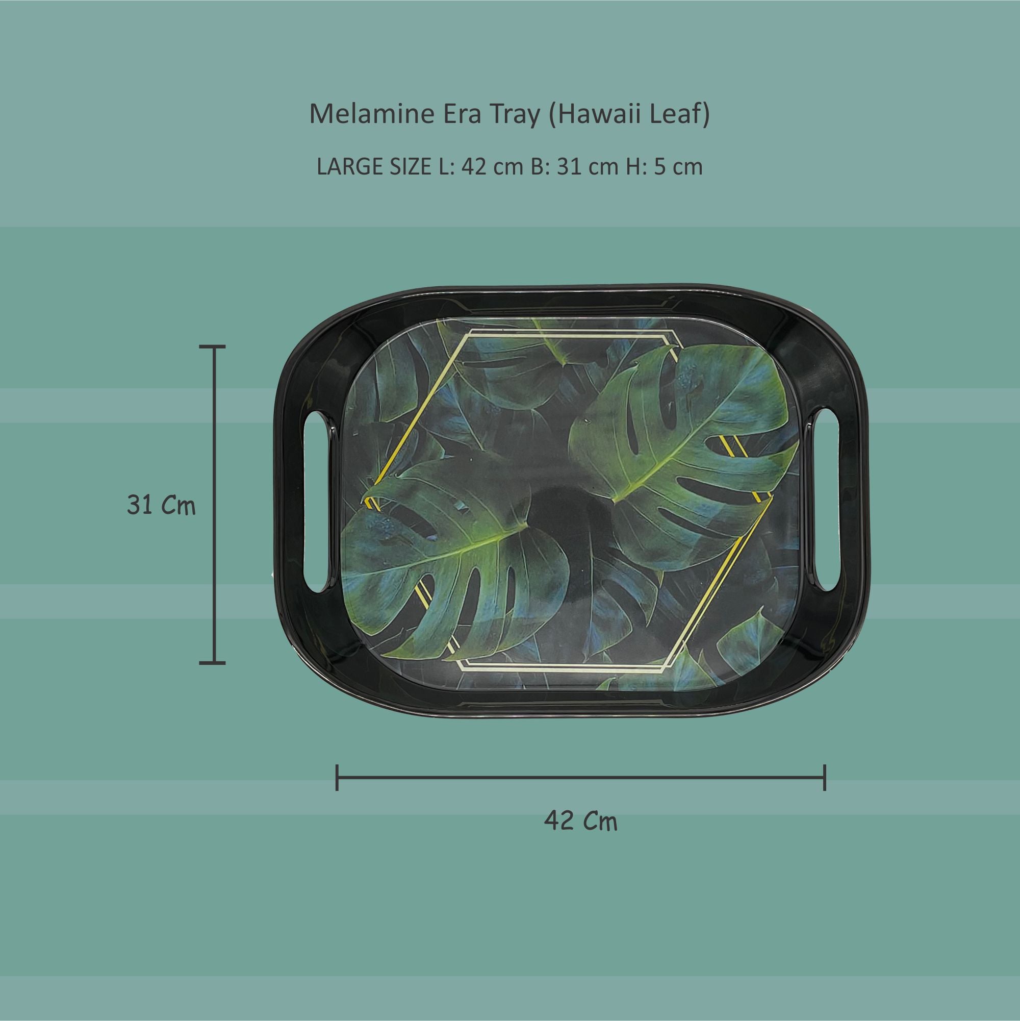 Stehlen 100% Pure melamine Era Tray - HAWAII LEAF