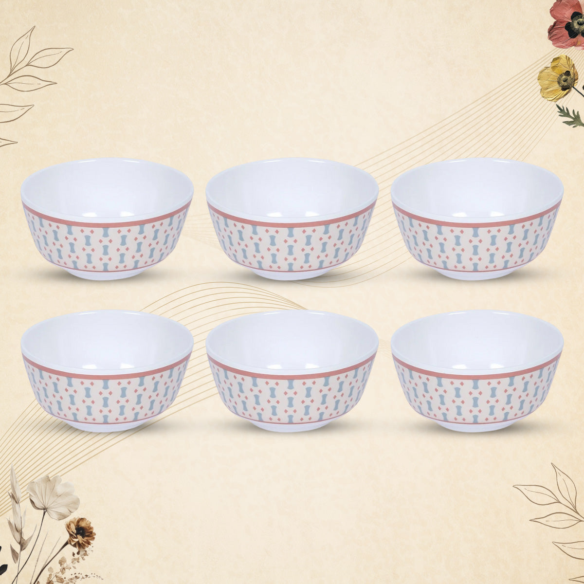 Stehlen Dinnerware, Pure melamine, Vintage, 6 Piece Vegetable Bowl, Kitchen Set for home- MERDIAN BROWN