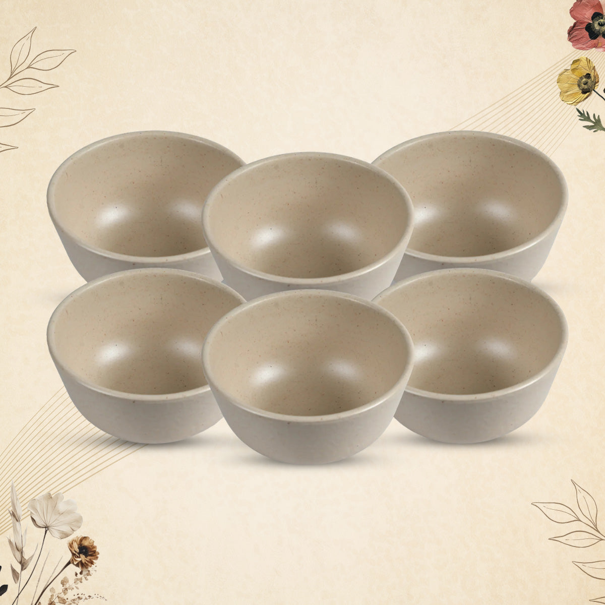 Stehlen Donna Hammered Dinnerware, Pure melamine, 6 Piece Vegetable Bowl, Melamine dinner set, Kitchen Set for home- Marble Dot