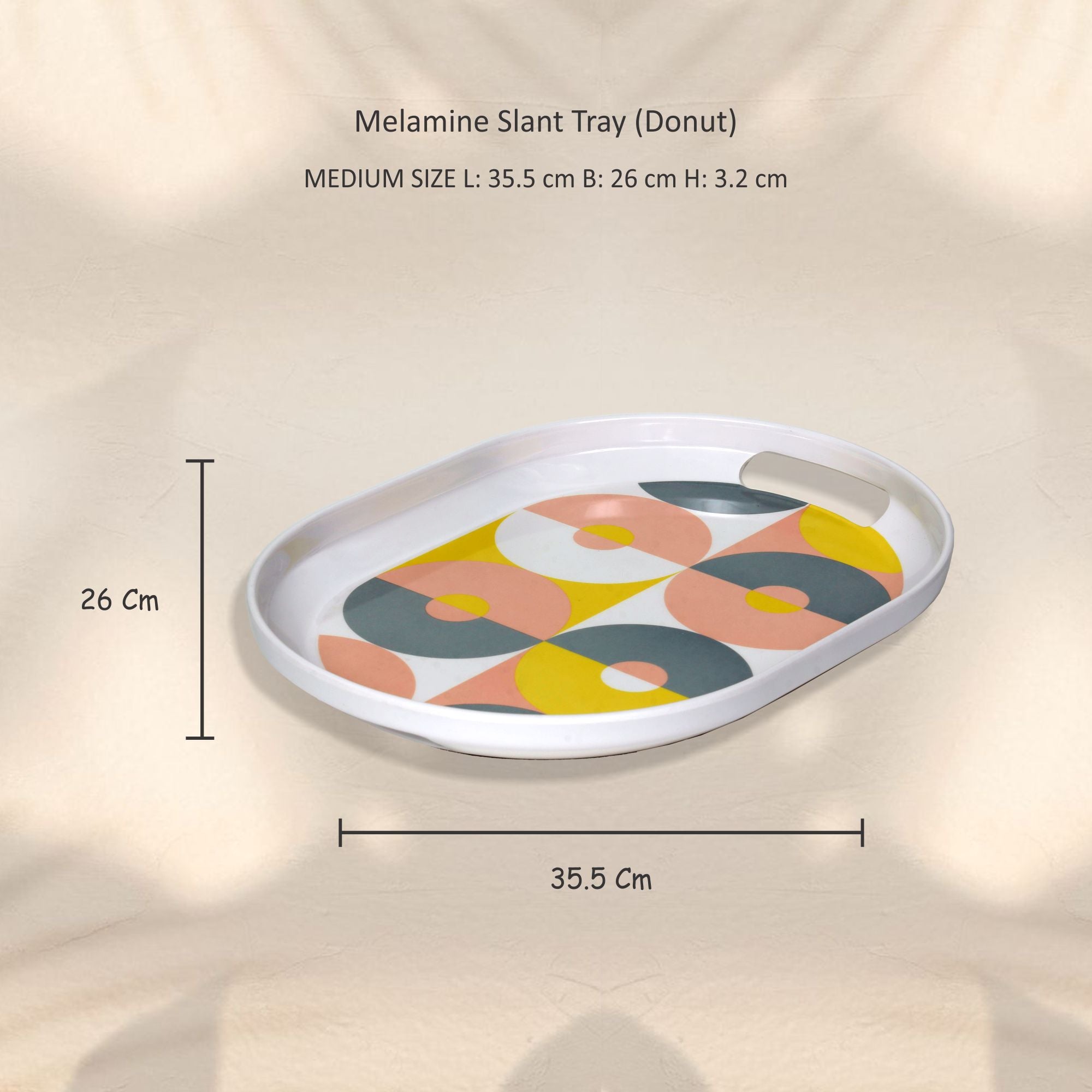 Stehlen 100% Pure melamine Slant Tray- Donut