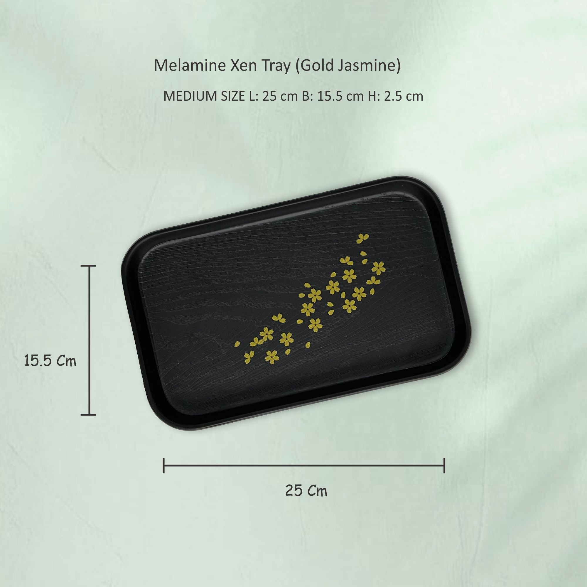 Stehlen 100% Pure melamine Xen Tray- Gold Jasmine