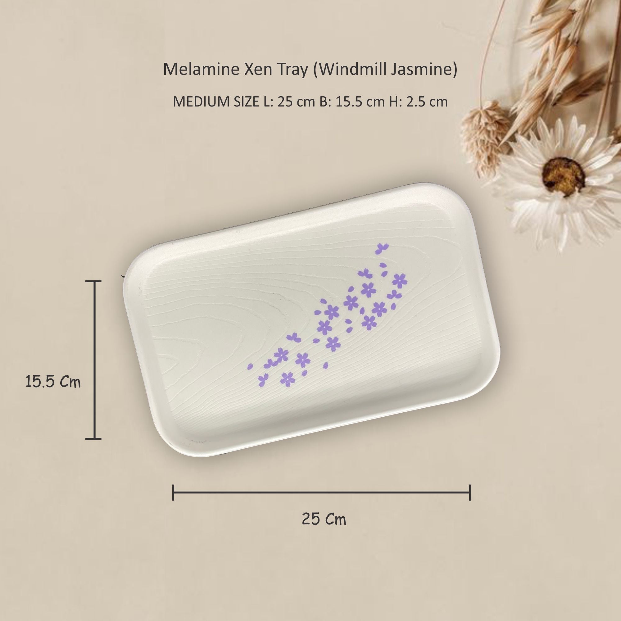 Stehlen 100% Pure melamine Xen Tray- Windmill Jasmine