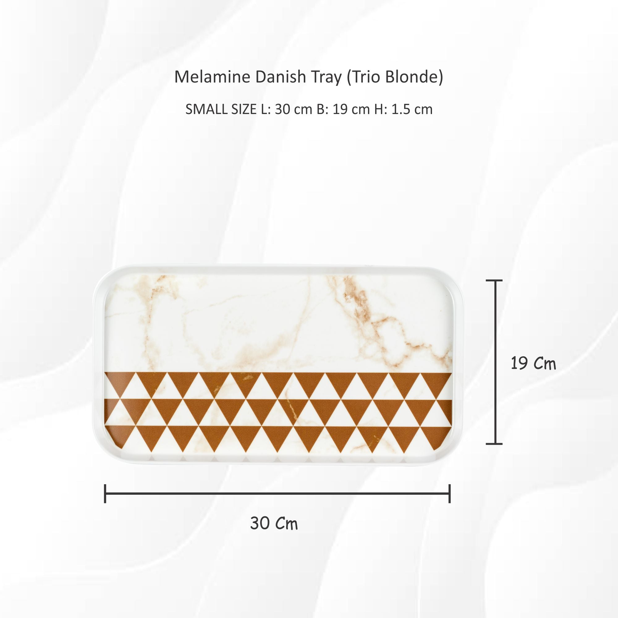 Stehlen 100% Pure melamine Danish Tray - Trio Blonde