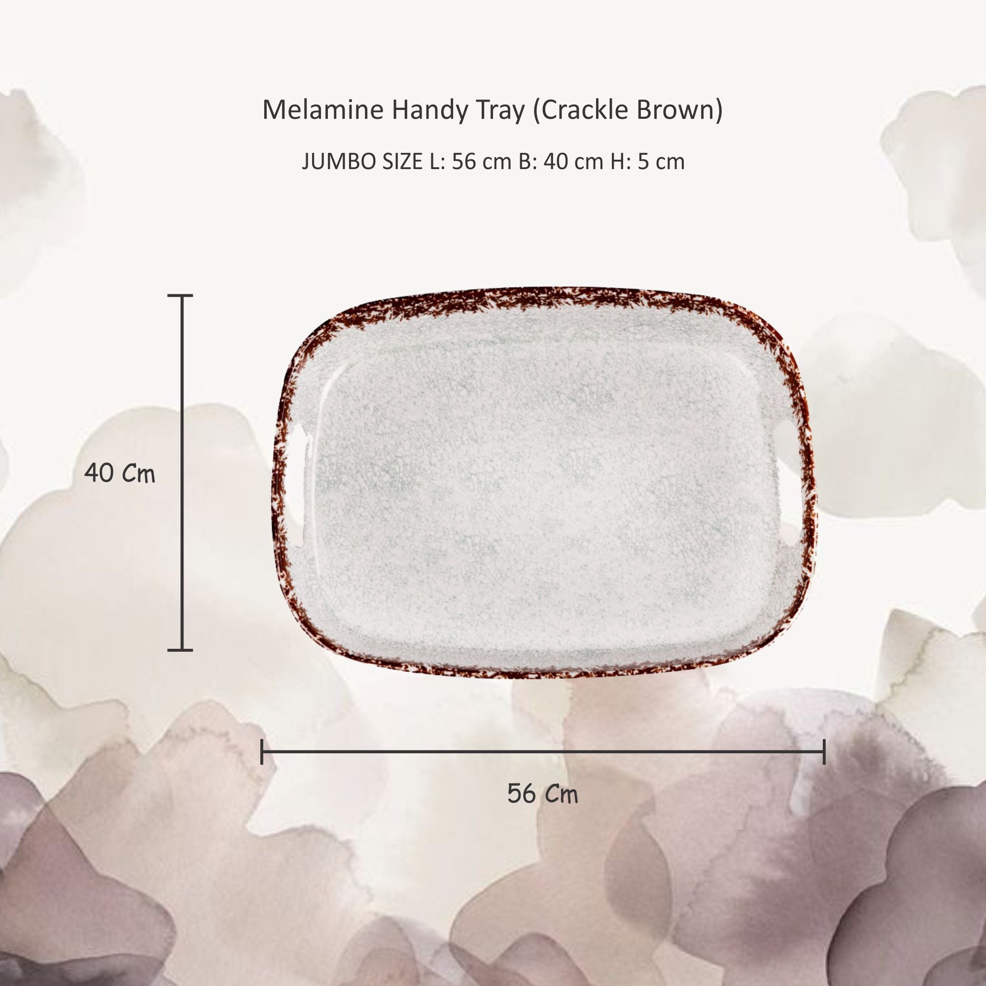Stehlen 100% Pure melamine Handy Tray- Crackle Brown