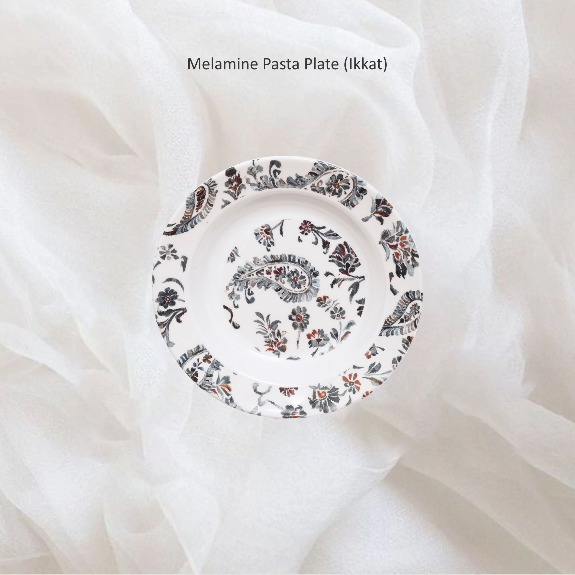 Stehlen 100% Pure melamine Pasta Plate- Ikkat