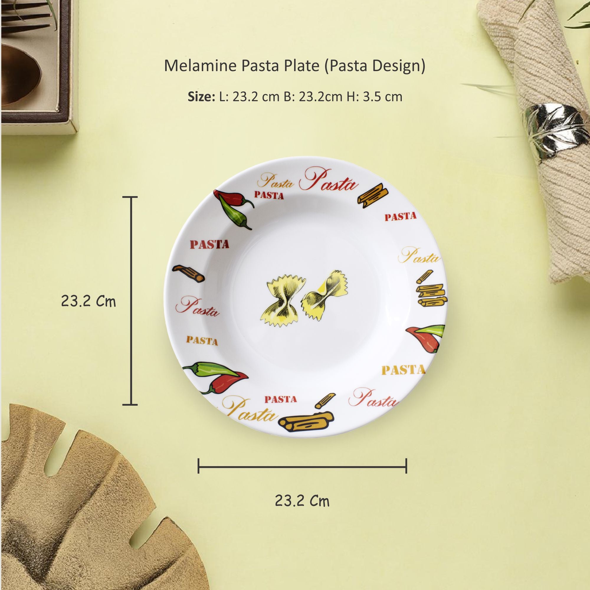 Stehlen 100% Pure melamine Pasta Plate- Pasta Design