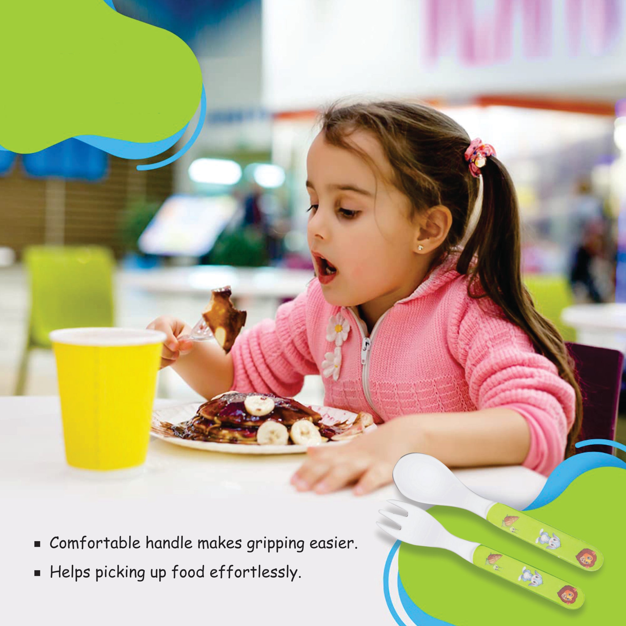 2-Piece Kids Feeding Set (Spoon and Fork)- Jungle Book